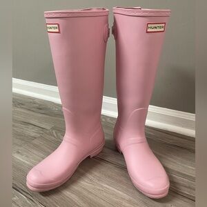 Pink Tall Hunter Rain Boots